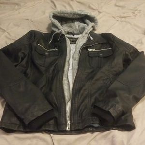 Faux leather jacket